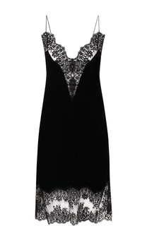 Бархатное платье с кружевной отделкой Stella McCartney