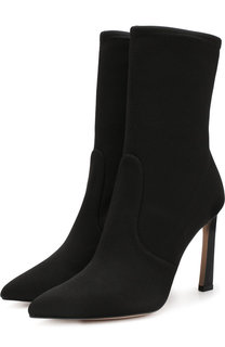 Текстильные ботильоны на устойчивом каблуке Stuart Weitzman