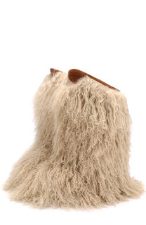 Сапоги Furry с отделкой из овчины Saint Laurent