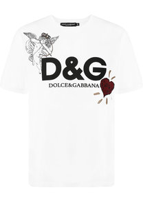 Хлопковая футболка с принтом Dolce & Gabbana