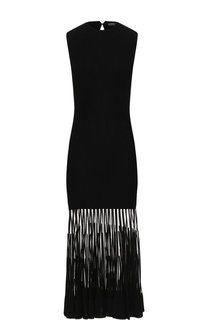 Приталенное плате-миди с оборкой Alexander McQueen