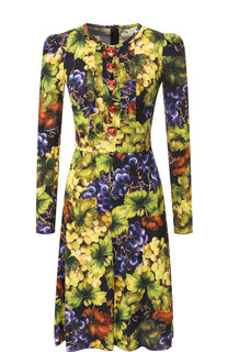 Приталенное платье с принтом Dolce & Gabbana