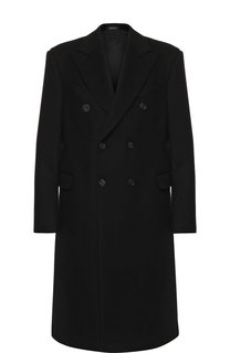 Двубортное пальто из шерсти Alexander McQueen