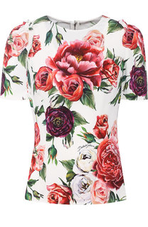 Приталенный топ с принтом Dolce & Gabbana