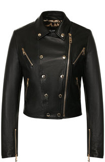 Кожаная куртка на молнии Dolce & Gabbana