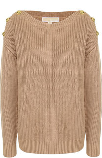 Однотонный пуловер с контрастными пуговицами MICHAEL Michael Kors