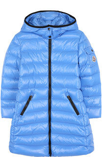 Пуховое пальто на молнии с капюшоном Moncler Enfant