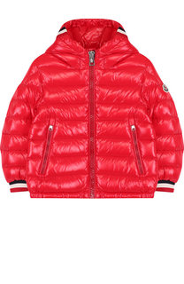 Стеганая куртка на молнии с капюшоном Moncler Enfant