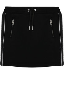 Хлопковая мини-юбка с поясом на кулиске Givenchy