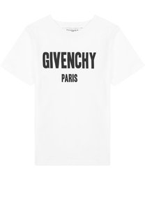 Хлопковая футболка с логотипом бренда Givenchy