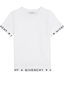 Хлопковая футболка с логотипом бренда Givenchy