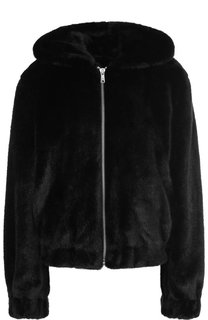 Куртка из эко-меха с капюшоном Helmut Lang