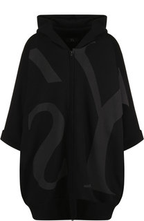 Хлопковый кардиган на молнии с капюшоном Yohji Yamamoto