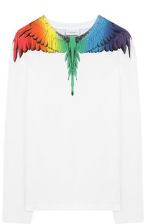 Хлопковый лонгслив с принтом Marcelo Burlon Kids of Milan