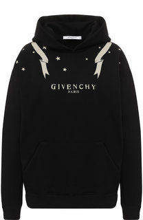 Хлопковый пуловер с капюшоном Givenchy