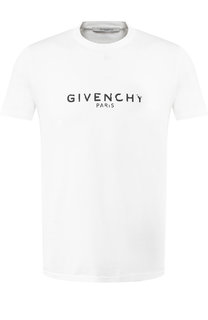 Хлопковая футболка с круглым вырезом Givenchy
