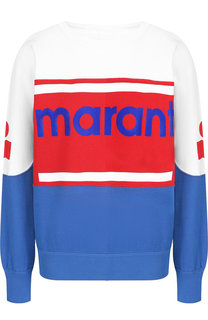 Хлопковый пуловер с логотипом бренда Isabel Marant Etoile