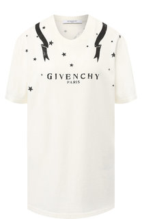 Хлопковая футболка с логотипом бренда Givenchy