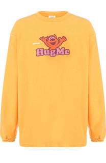 Хлопковый пуловер с принтом Vetements