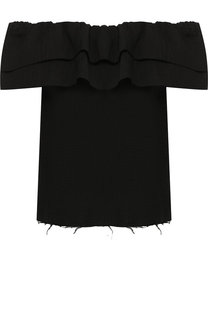 Однотонный хлопковый топ с открытыми плечами Rachel Comey
