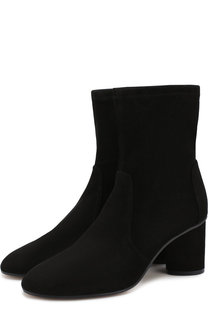 Замшевые ботильоны на устойчивом каблуке Stuart Weitzman