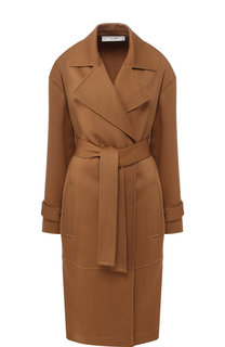Шерстяное пальто с поясом Victoria Beckham