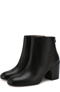 Кожаные ботильоны на устойчивом каблуке Stuart Weitzman