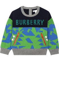 Кашемировый свитер с контрастным узором Burberry