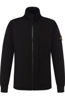 Хлопковый кардиган на молнии с воротником-стойкой Stone Island