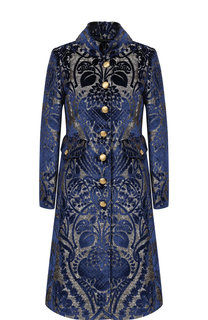 Приталенное пальто с принтом Dolce & Gabbana