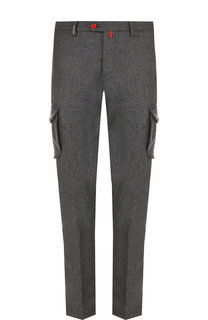 Шерстяные брюки-карго прямого кроя Kiton
