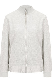 Однотонный хлопковый кардиган с воротником-стойкой Escada Sport