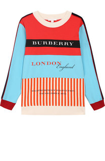 Хлопковый свитшот с принтом Burberry