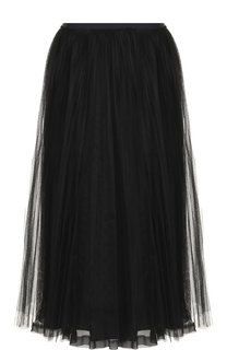 Однотонная юбка-миди с эластичным поясом REDVALENTINO