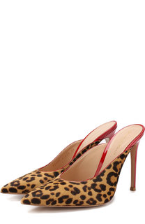 Мюли Lyle с отделкой мехом на шпильке Gianvito Rossi