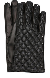 Кожаные перчатки Valentino Garavani Rockstud Spike Valentino