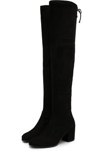 Замшевые ботфорты на устойчивом каблуке Stuart Weitzman