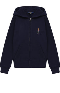 Хлопковый кардиган на молнии с капюшоном Polo Ralph Lauren