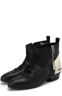 Кожаные ботинки с потертостями Golden Goose Deluxe Brand
