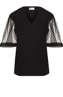 Хлопковая футболка с V-образным вырезом REDVALENTINO