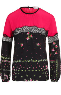 Шелковая блуза с принтом REDVALENTINO