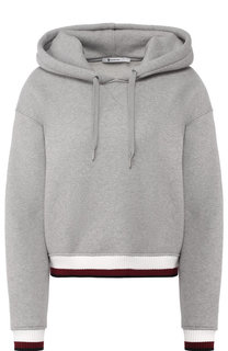 Хлопковый пуловер с капюшоном T by Alexander Wang