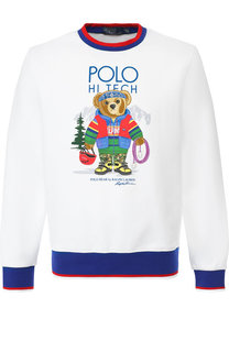 Худи с принтом и контрастной отделкой Polo Ralph Lauren