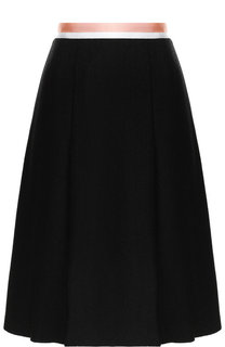 Вязаная юбка с контрастным поясом Escada