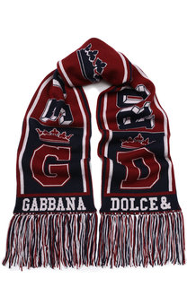 Кашемировый шарф с бахромой Dolce & Gabbana