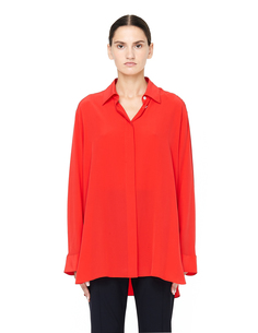 Красная шелковая блузка The Row