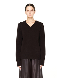 Коричневый кашемировый свитер The Row