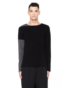 Черно-серый кашемировый свитер Yohji Yamamoto