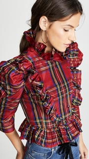 Isa Arfen Edith Tartan Top