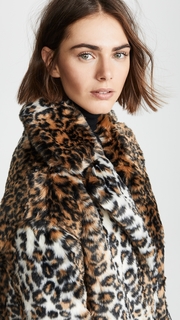 Pam & Gela Leopard Faux Fur Coat